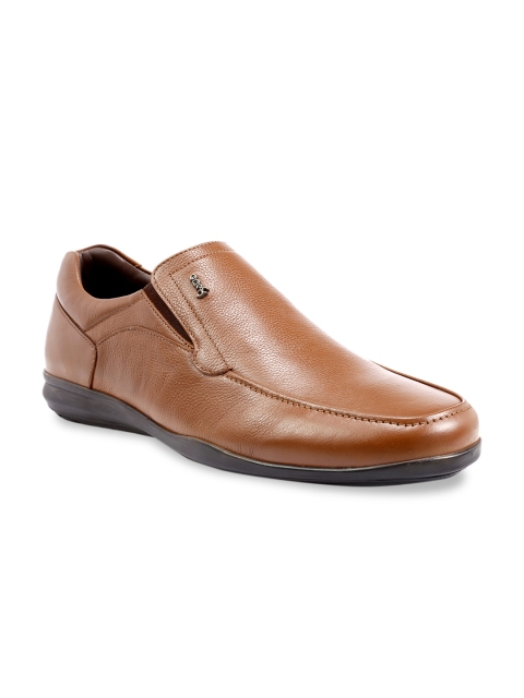 

one8 Select BY VIRAT KOHLI Men Tan Brown Solid Achiever All Day Wear Leather Formal Slip-Ons