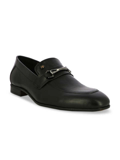 

Alberto Torresi Men Black Leather Horsebit Loafers