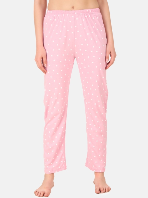 

Masha Women Pink & White Printed Lounge Pants