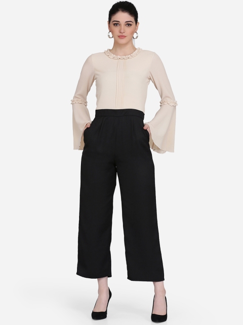 

Eavan Women Beige & Black Solid Basic Jumpsuit