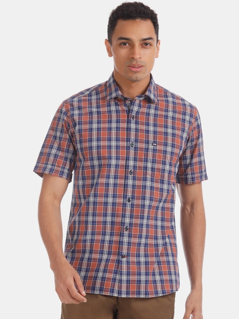

Arrow Men Brown & White Regular Fit Checked Casual Shirt
