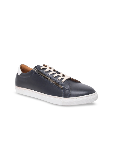 

HATS OFF ACCESSORIES Men Navy Blue Genuine Leather Sneakers