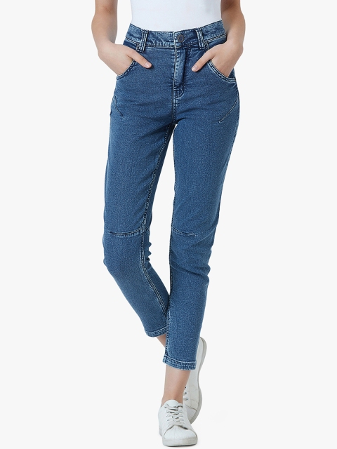 

PERF Women Blue Slim Fit High-Rise Clean Look Stretchable Jeans