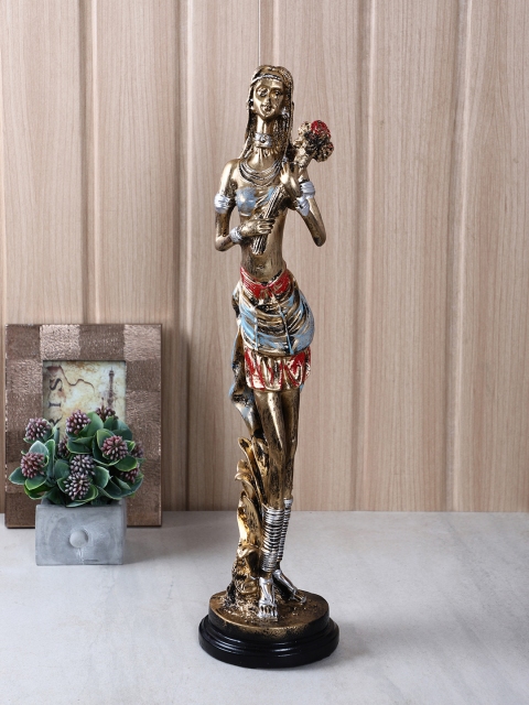 

TIED RIBBONS Gold-Toned & Blue Handcrafted Decorative Lady Figurine Showpiece