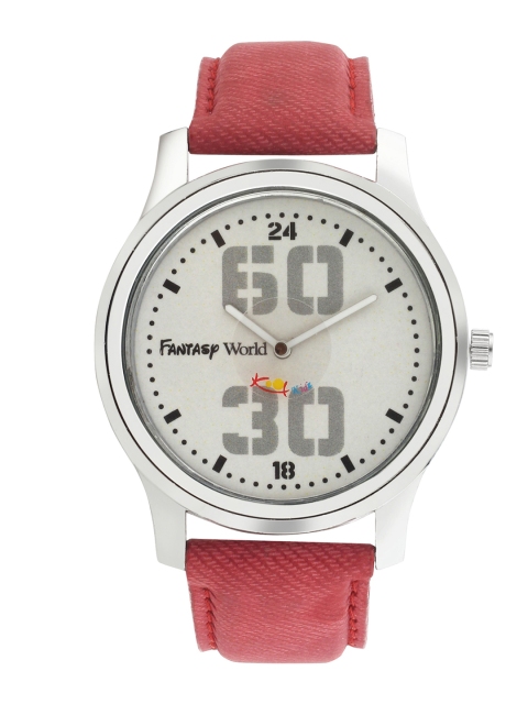 

Fantasy World Boys White Leather Analogue Watch FW-006-RD2