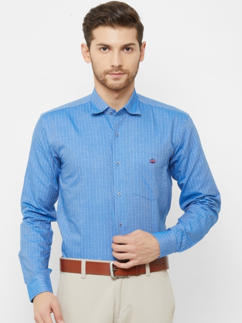 

Donzell Men Blue Comfort Regular Fit Printed Formal Shirt