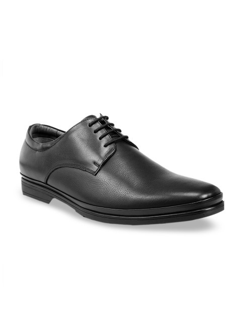 

one8 Select BY VIRAT KOHLI Men Black Solid Genuine Leather Formal Achiever Derbys