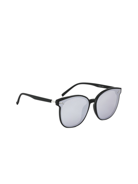 

ROYAL SON Women Mirrored Oval UV Protected Sunglasses CHI0097-C4, Silver