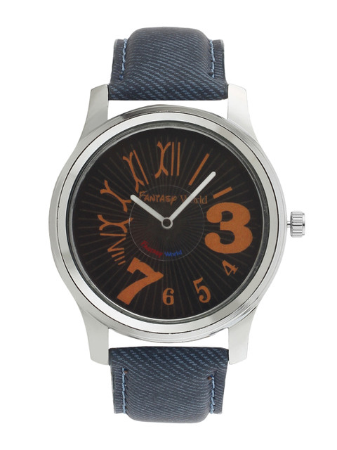 

Fantasy World Boys Black & Orange Analogue Watch FW-006-BL19