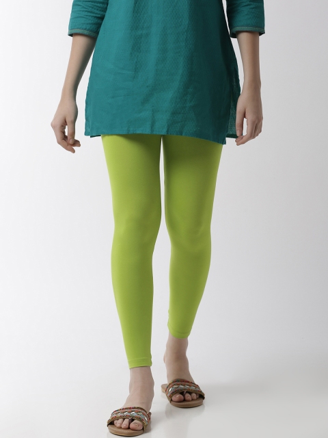 

De Moza Women Lime Green Solid Ankle-Length Leggings