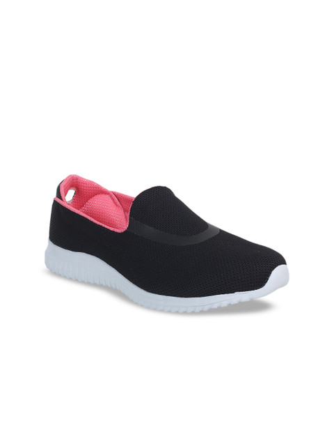 

Yuuki Women Black Mesh Mid-Top Walking Shoes