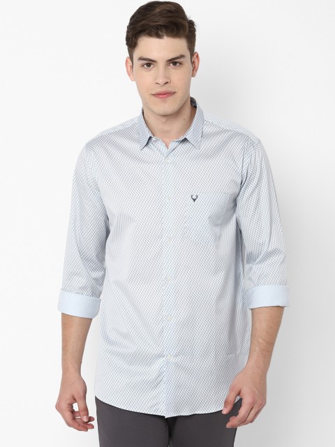 

Allen Solly Men Grey & Black Slim Fit Printed Casual Shirt