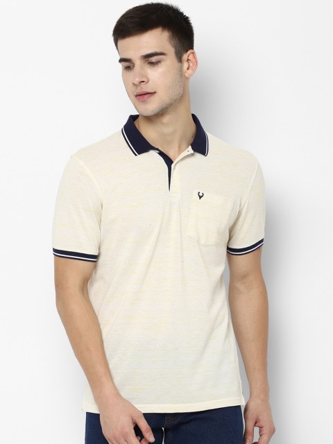 

Allen Solly Men Yellow Solid Polo Collar T-shirt