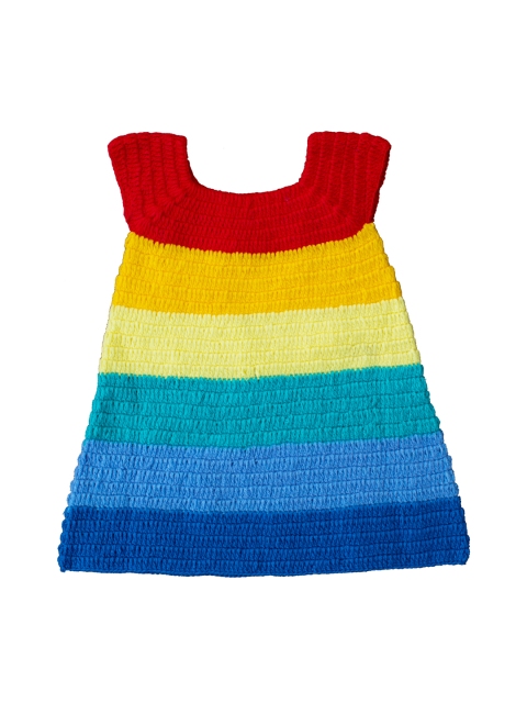 

Woonie Girls Multicoloured Colourblocked A-Line Dress, Multi
