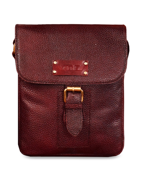 

ABYS Brown Solid Leather Messenger Bag