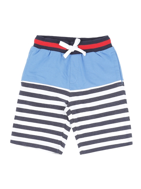 

Pantaloons Junior Boys Navy Blue Striped Regular Shorts