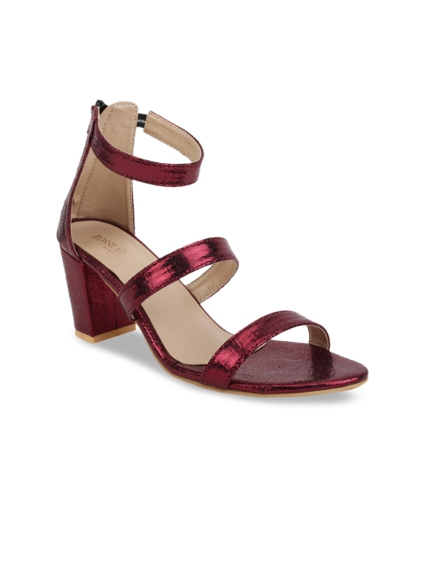 

SCENTRA Women Maroon Textured Heels