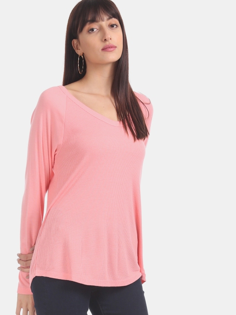 

GAP Women Pink Solid Top