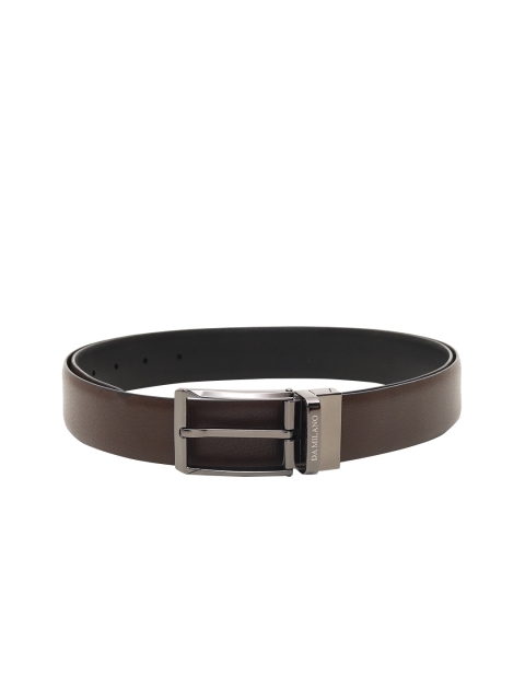 

Da Milano Men Brown & Black Reversible Leather Solid Belt