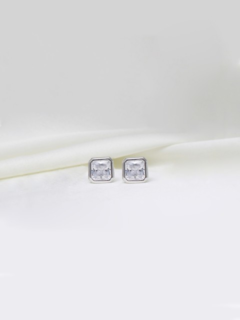

GIVA Sterling Silver Square Zircon Earring with 925 Stamp