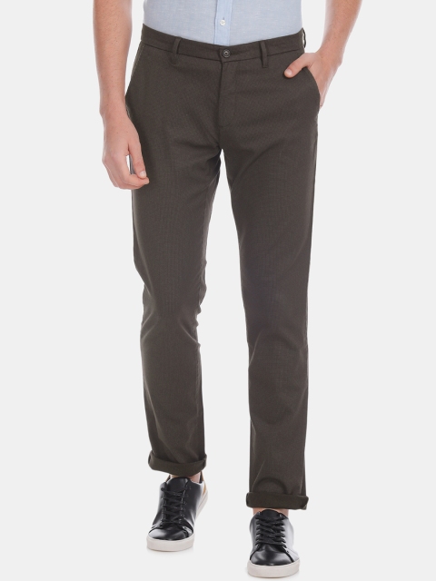 

Arrow Sport Men Brown Slim Fit Checked Regular Trousers