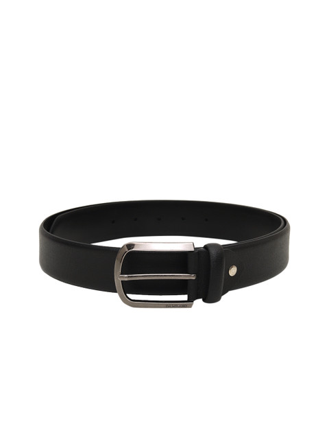 

Da Milano Men Black Solid Leather Belt