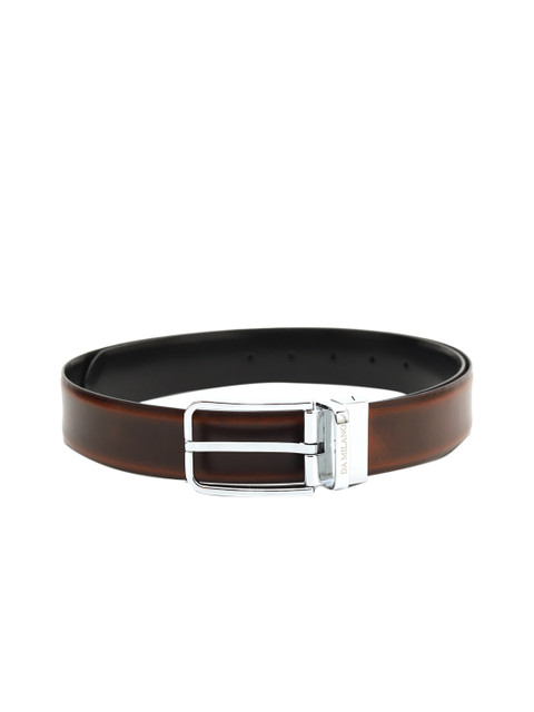 

Da Milano Men Brown & Black Solid Reversible Leather Belt