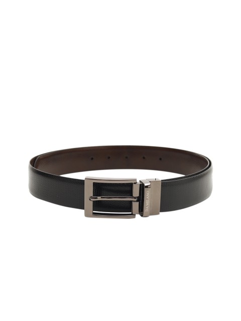 

Da Milano Men Black & Brown Solid Leather Belt