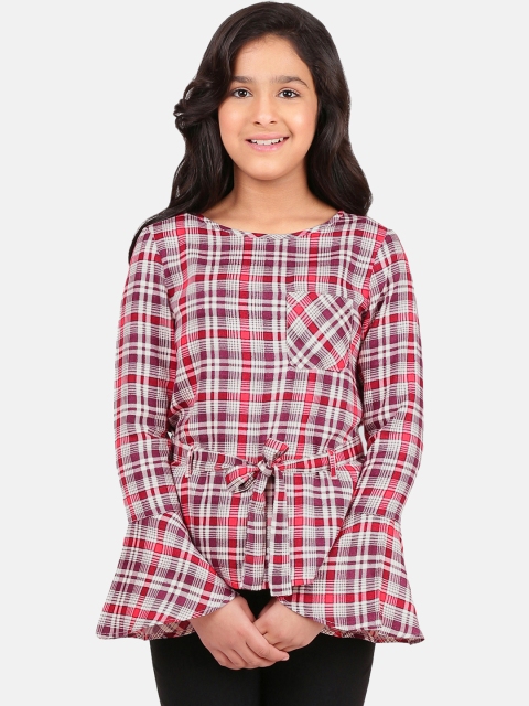 

CACA CINA Girls Red & White Checked Top