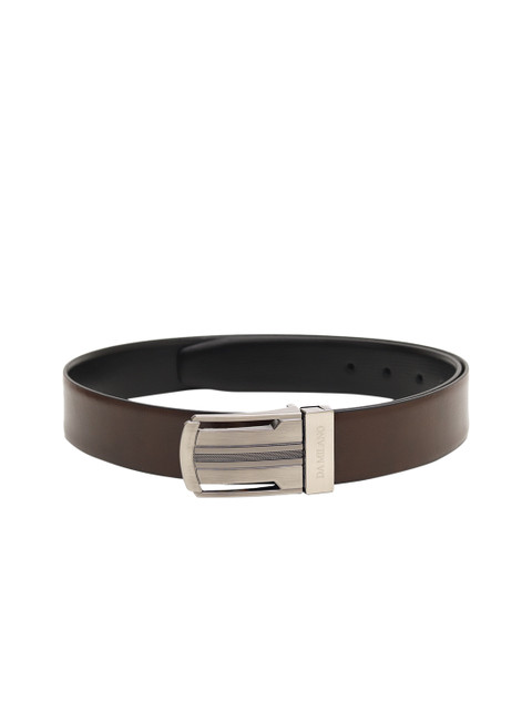 

Da Milano Men Black & Brown Leather Reversible Solid Belt