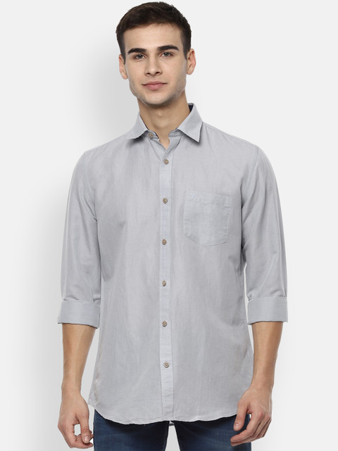 

Van Heusen Sport Men Grey Slim Fit Solid Casual Shirt