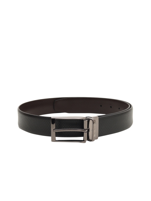 

Da Milano Men Black & Brown Leather Reversible Solid Belt