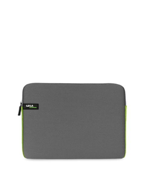 

Gizga Essentials Grey & Green Solid Laptop Sleeve