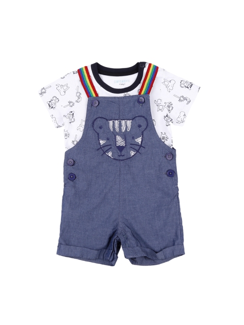 

Pantaloons Baby Boys Blue Printed T-shirt with Dungarees