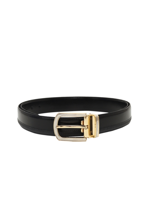 

Da Milano Men Black Solid Leather Belt