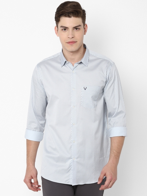 

Allen Solly Men Grey & Black Slim Fit Printed Casual Shirt