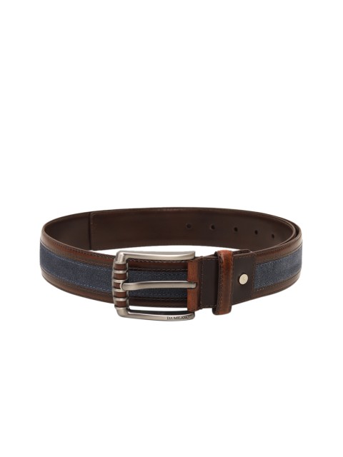 

Da Milano Men Blue & Brown Solid Leather Belt