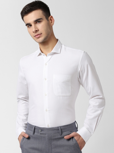 

Peter England Men White Regular Fit Solid Formal Shirt