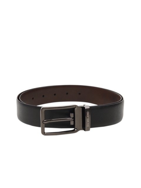 

Da Milano Men Black Solid Leather Belt