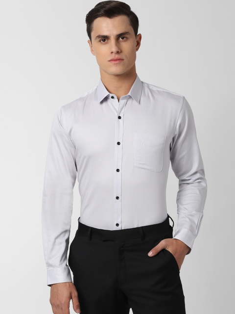 

Peter England Men Grey Regular Fit Solid Formal Shirt