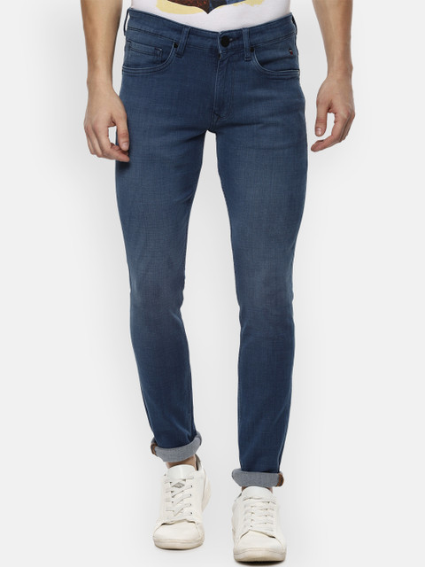 

Louis Philippe Jeans Men Navy Blue Slim Fit Mid-Rise Clean Look Stretchable Jeans