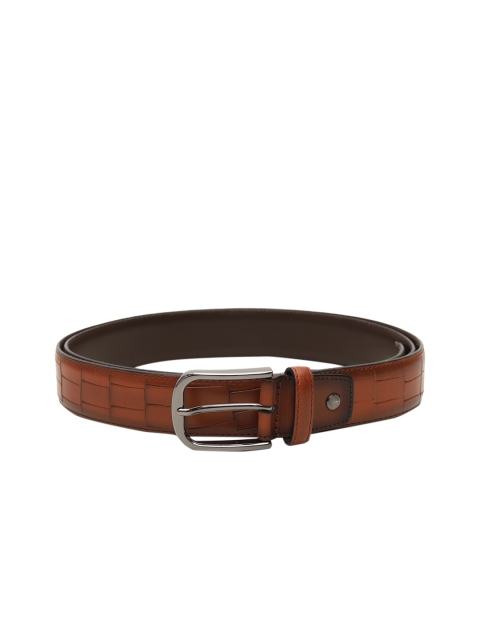 

Da Milano Men Brown Textured Leather Belt
