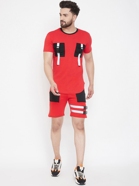 

FUGAZEE Men Red Solid Tracksuit