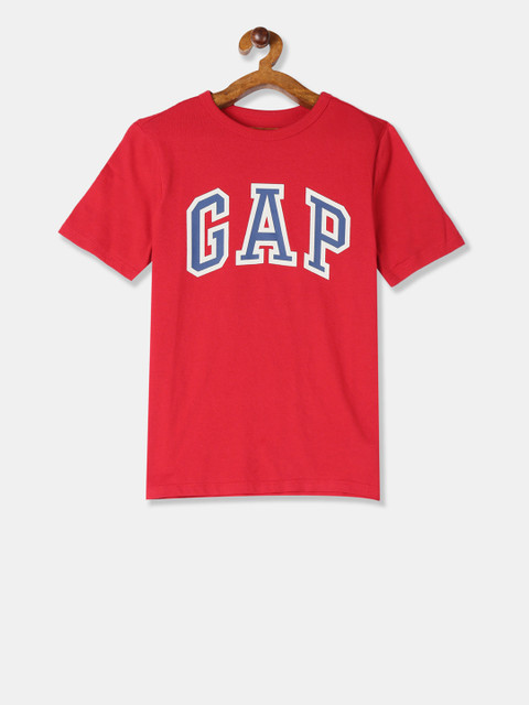 

GAP Boys Red Printed Round Neck T-shirt