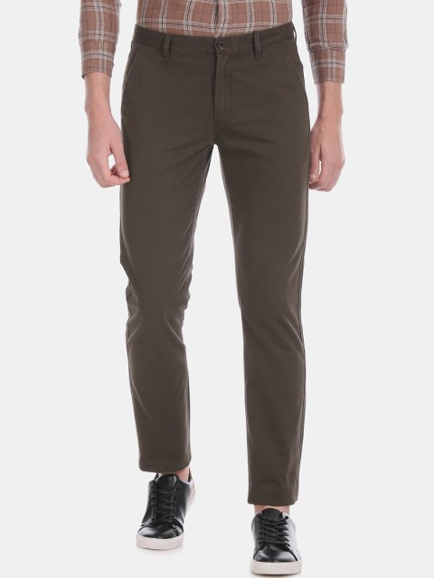 

Arrow Sport Men Brown Slim Fit Solid Regular Trousers