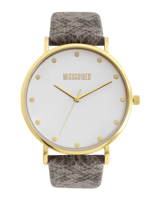 

Missguided Women White Analogue Leather Watch MG045E