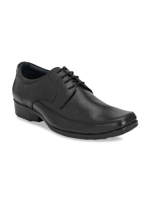 

Rodolfo Darrell Men Black Solid Leather Formal Derbys