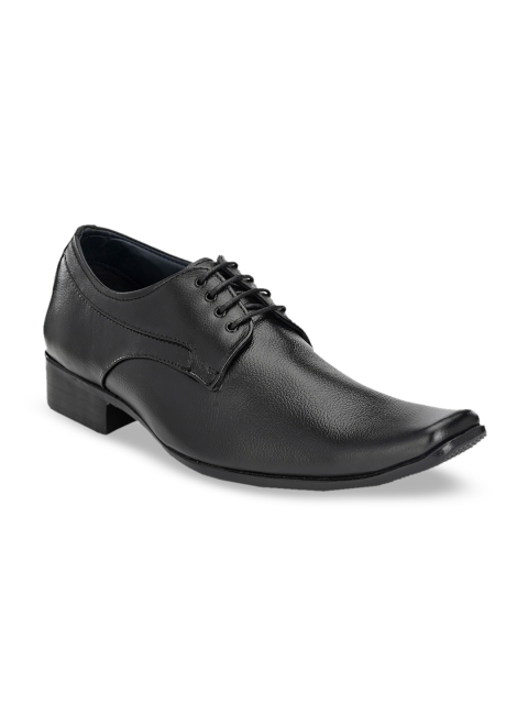 

Rodolfo Darrell Men Black Solid Leather Formal Derbys