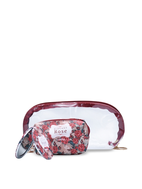 

ESBEDA Women Maroon & Pink Printed Travelling Makeup Pouch Kit