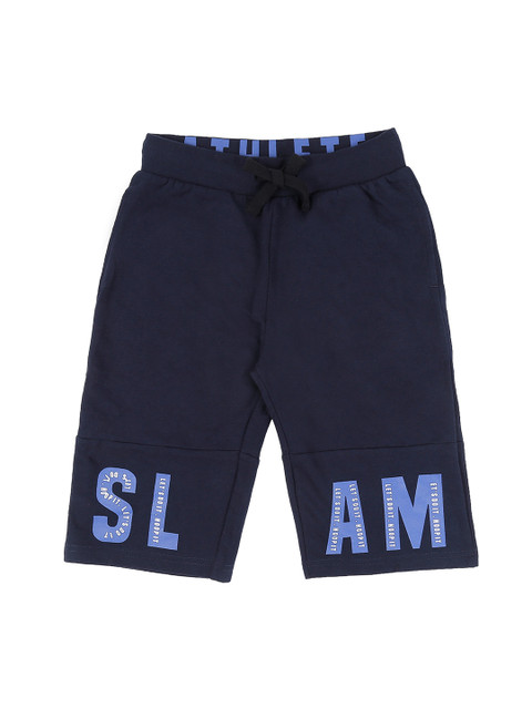 

Pantaloons Junior Boys Navy Blue Printed Regular Shorts